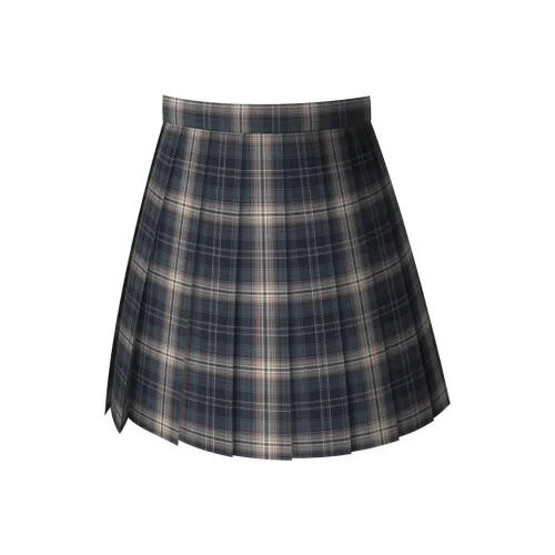 SHENBEI JK Повседневные короткие юбки Женские Синий Черный