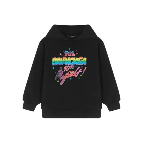 Balenciaga FW22 Свитшот Стандартный крой Черный Детский
