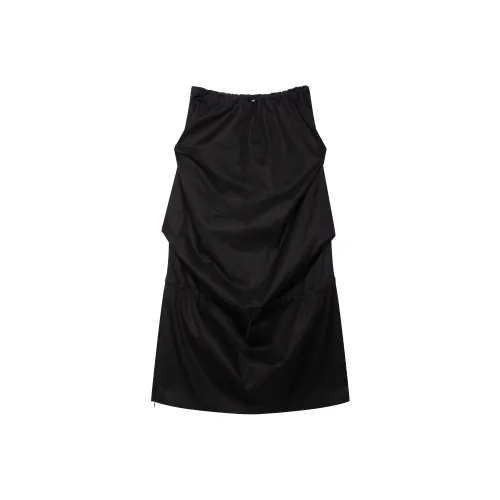 RUNTOTHEFUTURE Черная Женская Повседневная Длинная Юбка