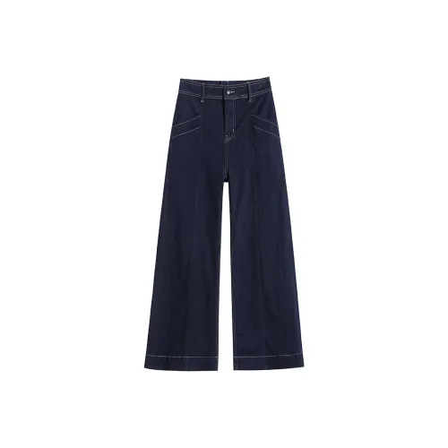 FAWENXIANGZI Джинсы Женские Темно-синий