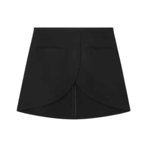 COURREGES SS24 Ellipse Heritage Crepe Mini Skirt Повседневные короткие юбки Женские Черный
