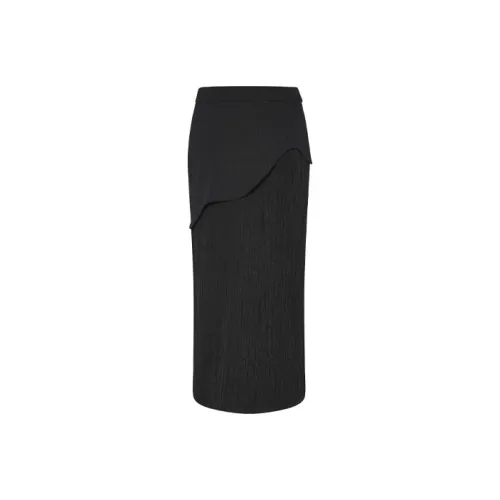 CROYEZ Повседневный Длинный Юбка Женская Черная