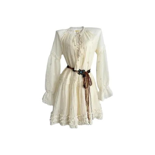 Incolore Длинное платье с длинными рукавами женское цвет экрю