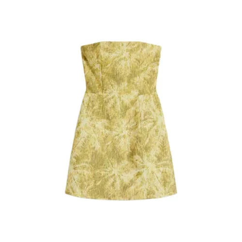 SCANLAN THEODORE Tinsel Linen Dress Sleeveless Dress Women's LIME Лайм