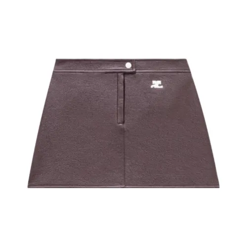 COURREGES FW23 Повседневные короткие юбки Женские Темно-красный