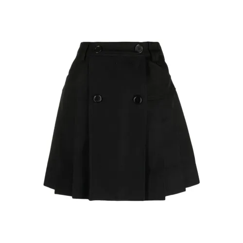 SIMONE ROCHA Черная женская кожаная короткая юбка