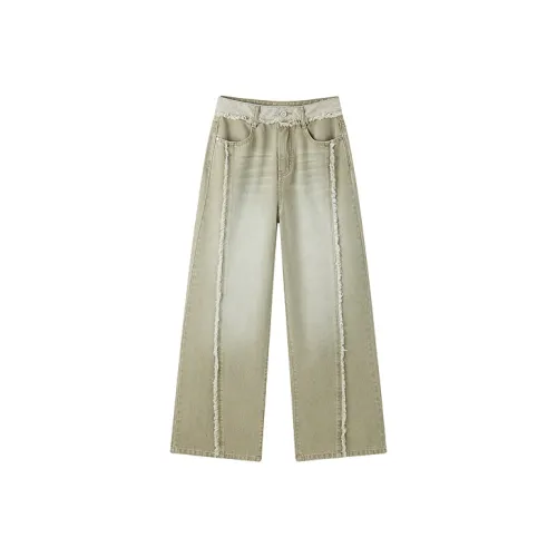 LEDIN Джинсы Женские Светло-Зеленые