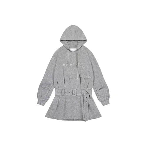 Incolore Длинное платье с длинными рукавами женское серое