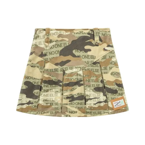 NO ONE ELSE Повседневные короткие юбки Женские Армейский зеленый