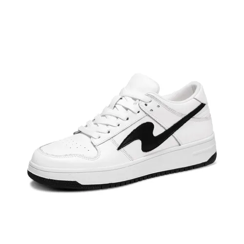 Dao Tu Sen Slip-resistant Abrasion-resistant Lightweight Low-Top Skateboarding Shoes Men's White Dao Tu Sen Противоскользящие Устойчивые к износу Легкие Низкие Кроссовки для скейтбординга Мужские Белые