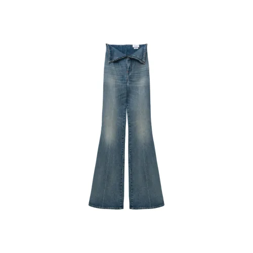 Alexander McQueen Женские джинсы с промытым каменным цветом