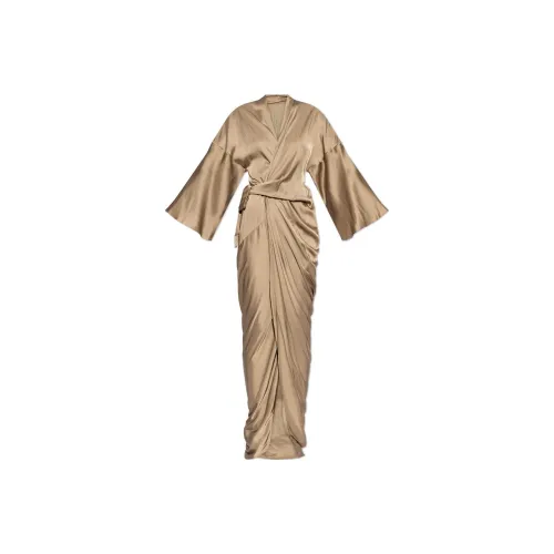 RICK OWENS Beige Женские Длинные Платья с Рукавами