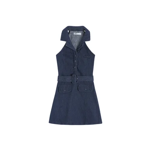 BIFH Без рукавов Платье Женское Темно-синий