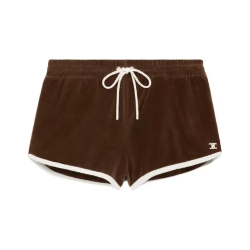 CELINE SS25 Повседневные шорты Женские Светлый Умбра