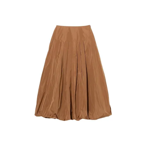 BEAMS Demi Luxe Casual Long Skirt Women's CAMEL BEAMS Demi Luxe Повседневная длинная юбка Женская Camel