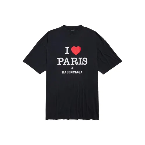 Balenciaga FW24 Короткий рукав Платье стандартный крой женский черный