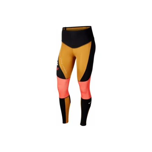 NIKE Желтые черные женские спортивные брюки