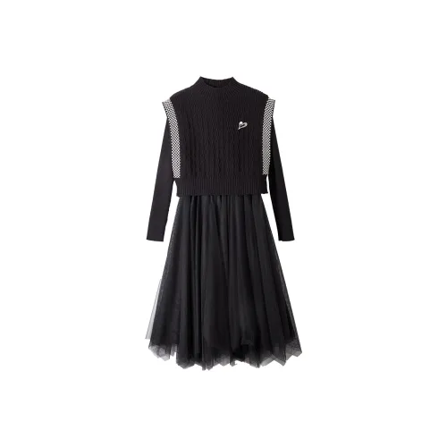 XIANGYING Комплект с юбкой Женские Черный