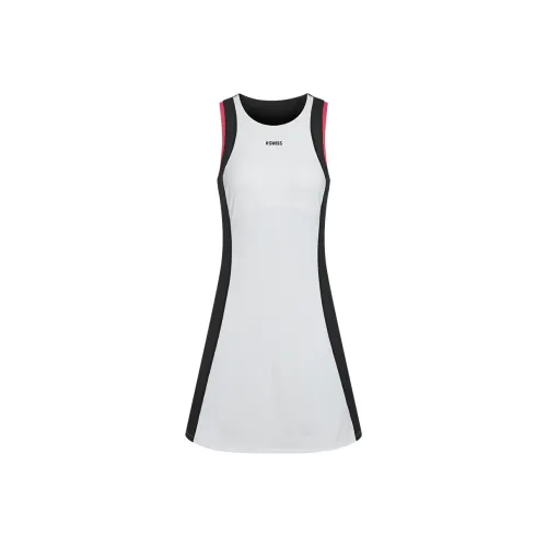KSWISS Комфортный и дышащий Классический Стиль Позиционирование Без рукавов Теннис Платье Женские 101 K02C WHT1