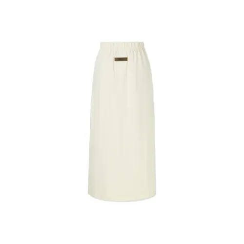 Fear of God Essentials Белая Женская Повседневная Длинная Юбка