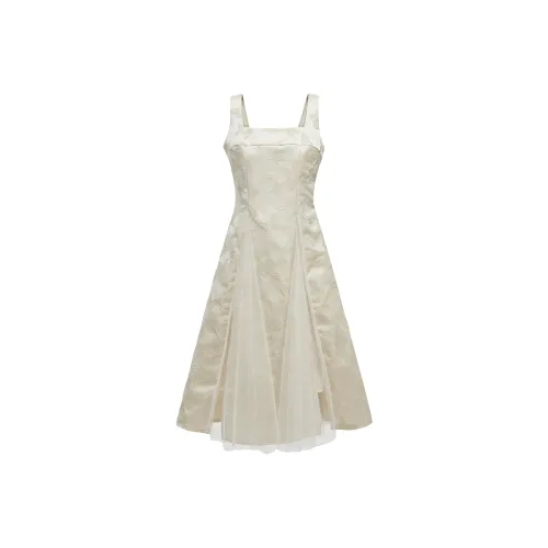 FINDSME GAGA Slip Платье Женское Абрикосовое