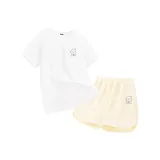 White (Y Signature Puppy Chest Logo) + Light Beige (Y Signature Puppy Pants Logo)  
Белый (Y Signature Puppy Логотип на груди) + Светло-бежевый (Y Signature Puppy Логотип на штанах)