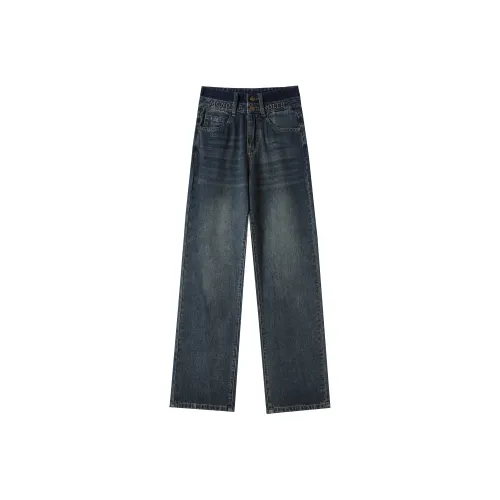 FAWENXIANGZI Джинсы Женские Бетон Серый