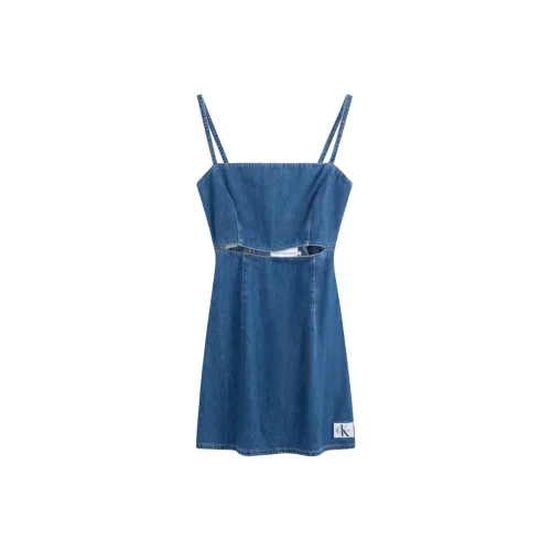 Calvin Klein 1A4 Джинсовый синий Женские Слиплатья
