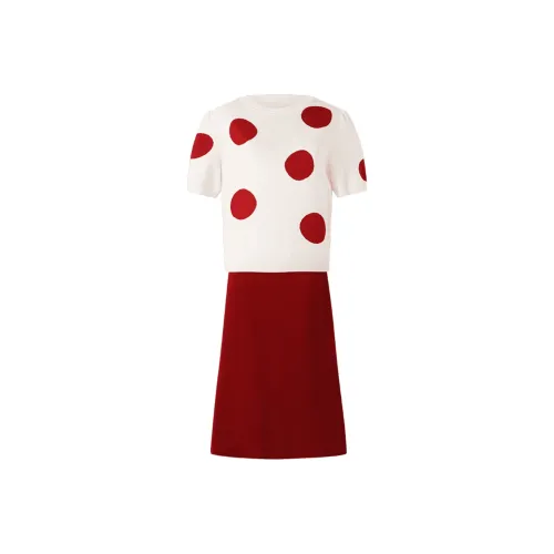 GOELIA Комплект с юбкой Женские 01J Многоцветный Жаккард