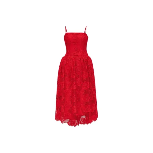 Self Portrait Slip Dress Women's Red Self Portrait Slip Платье Женское Красное