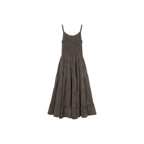 THE SEA LIFE Лето Юбка Платье Женское Темная Бабочка Коричневый