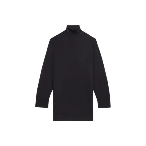 Helmut Lang SS24 Длинное платье с длинными рукавами женское черное