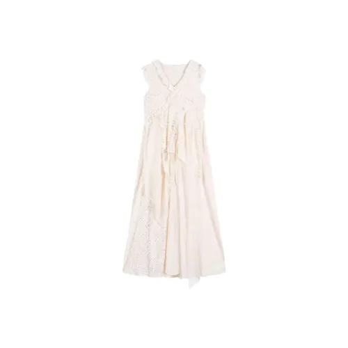 LEMON FAIRY Без рукавов Платье Женское Белое