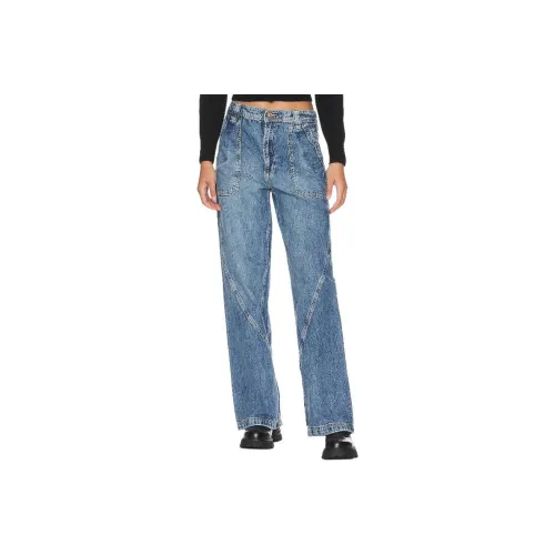 FREE PEOPLE Синие Женские Джинсы
