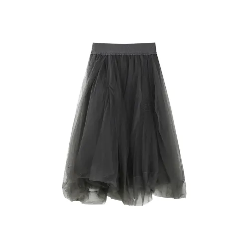 THE SEA LIFE Повседневный Длинный Юбка Женская Clover Серый