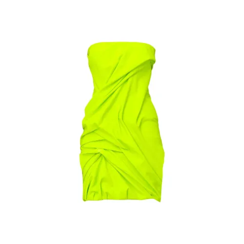 Alexander McQueen FW224 Без рукавов Платье Женское Неоново-желтый