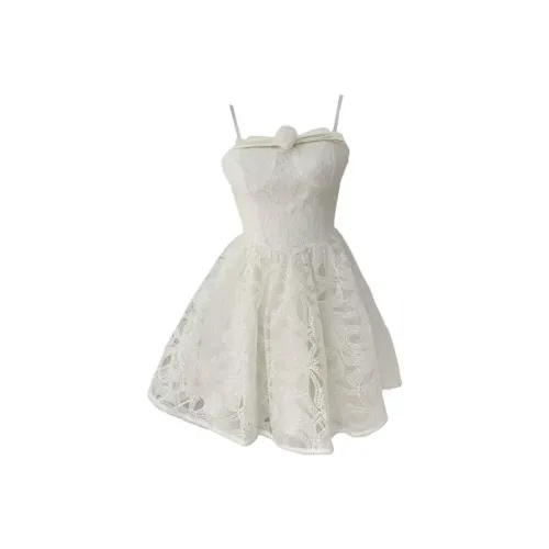 HUINIAN Slip Платье Женское Белое