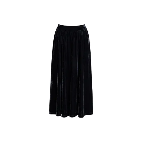 ROEYSHOUSE Повседневный Длинный Юбка Женские Черный