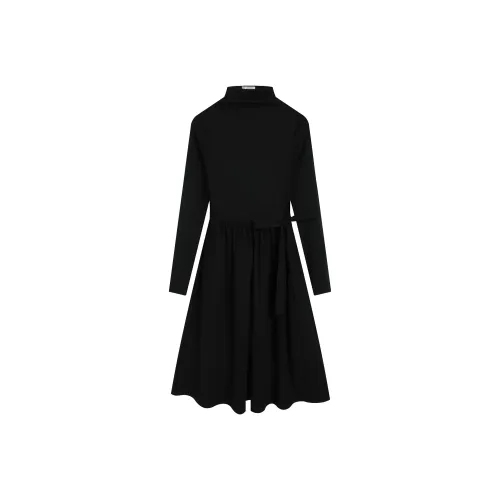 REDOLENCE Длинное платье с длинными рукавами женское черное