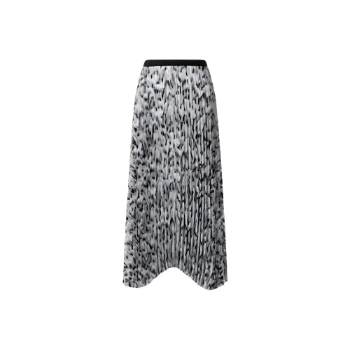 UNIQLO Повседневная длинная юбка женская черная