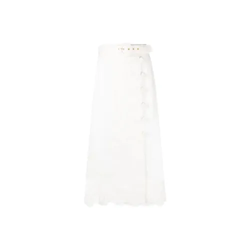 Zimmermann Белая Женская Повседневная Длинная Юбка