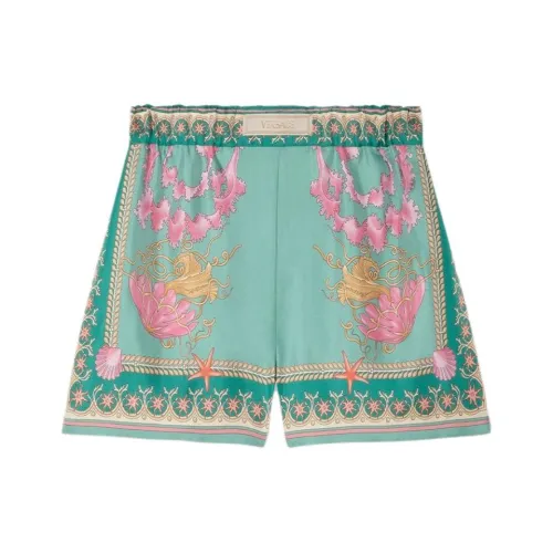 VERSACE Barocco SS25 Повседневные шорты Женские Зеленый