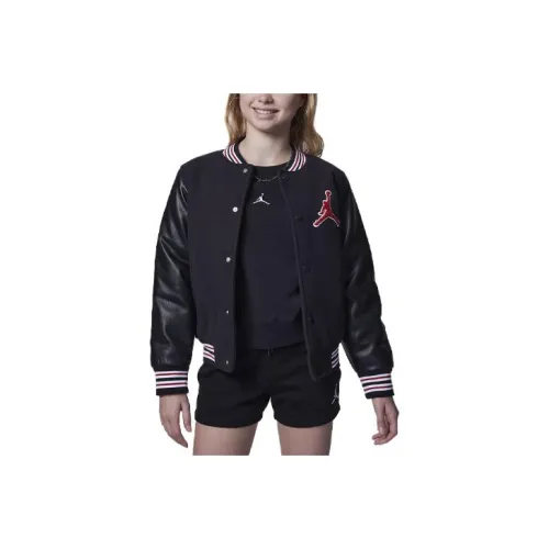 Джордан Куртки Пальто Детская одежда VARSITY Куртка Черный Детский