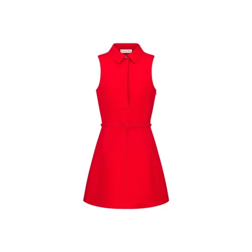 DIOR Женские красные платья без рукавов