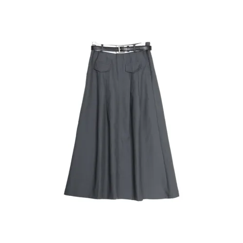 SETIROM Серый Женские Повседневные Длинные Юбки