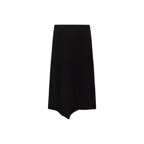 ZARA Черные Женские Повседневные Длинные Юбки