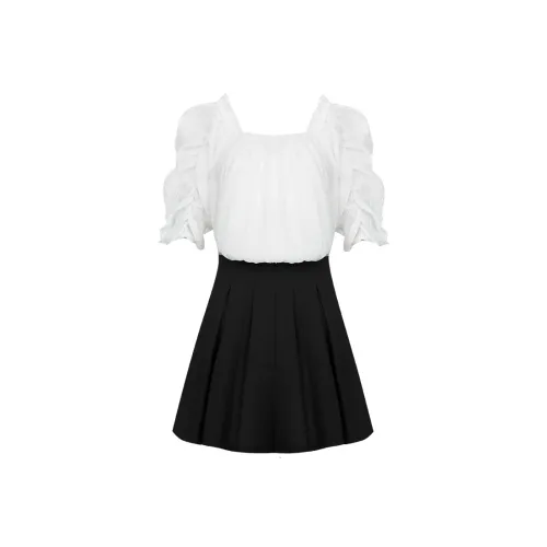 MeetMetro Комплект с юбкой Женская Белая+Черная