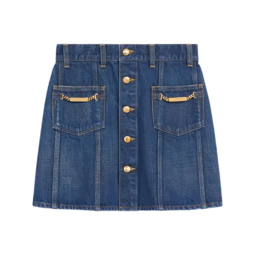 CELINE SS22 Джинсовые короткие юбки Женские Синие