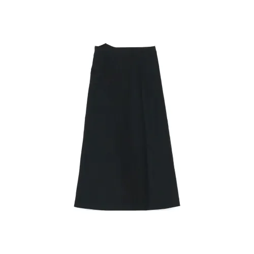 Yohji Yamamoto Черные Женские Повседневные Длинные Юбки
