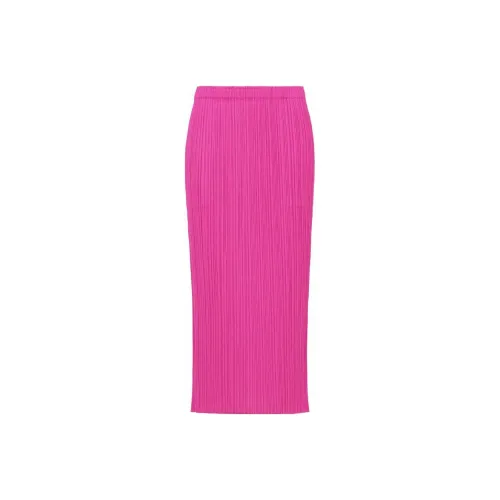 PLEATS PLEASE ISSEY MIYAKE Розовый Женская Повседневная Длинная Юбка